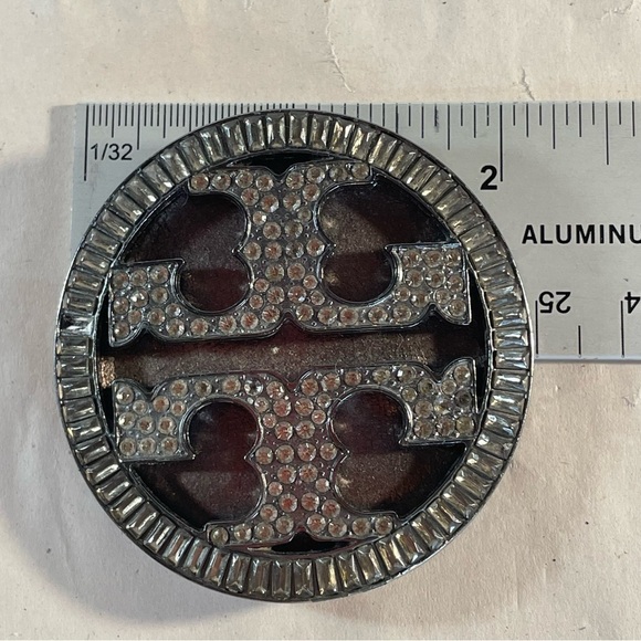 Tory Burch Replacement logo Rhinestone Medallions from Ballet Flats Curved ~ 2" - Picture 8 of 12